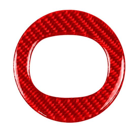 Car Carbon Fiber Steering Wheel Decorative Sticker for Mazda CX-5 2017-2018, Left and Right Drive (Red) - Car Interior Mouldings by buy2fix | Online Shopping UK | buy2fix