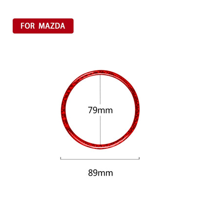 Car Carbon Fiber Steering Wheel Decorative Sticker for Mazda 3 Axela 2017-2018, Left and Right Drive (Red) - Car Interior Mouldings by buy2fix | Online Shopping UK | buy2fix