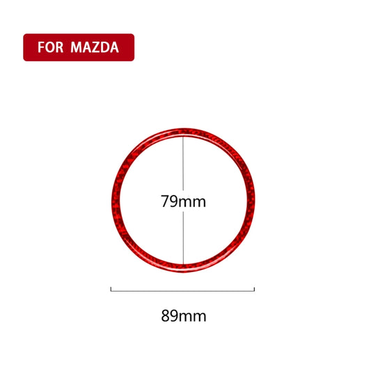 Car Carbon Fiber Steering Wheel Decorative Sticker for Mazda 3 Axela 2017-2018, Left and Right Drive (Red) - Car Interior Mouldings by buy2fix | Online Shopping UK | buy2fix