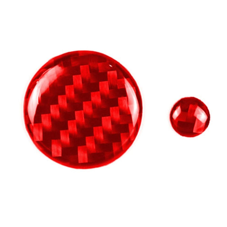 Car Carbon Fiber Multimedia Buttons Decorative Sticker for Mazda 3 / 6 / CX-9 / CX-5, Left and Right Drive (Red) - Car Interior Mouldings by buy2fix | Online Shopping UK | buy2fix