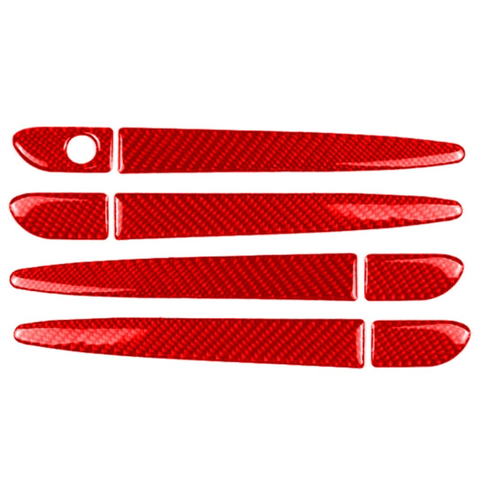 Car Carbon Fiber without Hole Outside Door Handle Decorative Sticker for Mazda CX-5 2017-2018, Right Drive (Red) - Car Interior Mouldings by buy2fix | Online Shopping UK | buy2fix