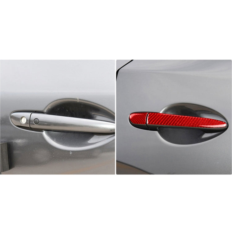 Car Carbon Fiber without Hole Outside Door Handle Decorative Sticker for Mazda CX-5 2017-2018, Right Drive (Red) - Car Interior Mouldings by buy2fix | Online Shopping UK | buy2fix
