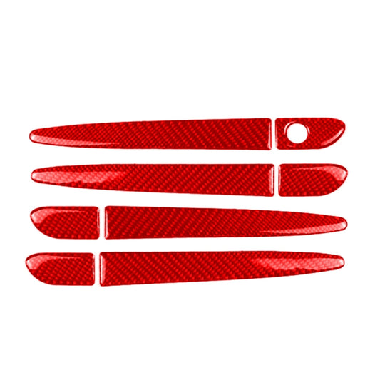 Car Carbon Fiber without Hole Outside Door Handle Decorative Sticker for Mazda CX-5 2017-2018, Left Drive (Red) - Car Interior Mouldings by buy2fix | Online Shopping UK | buy2fix