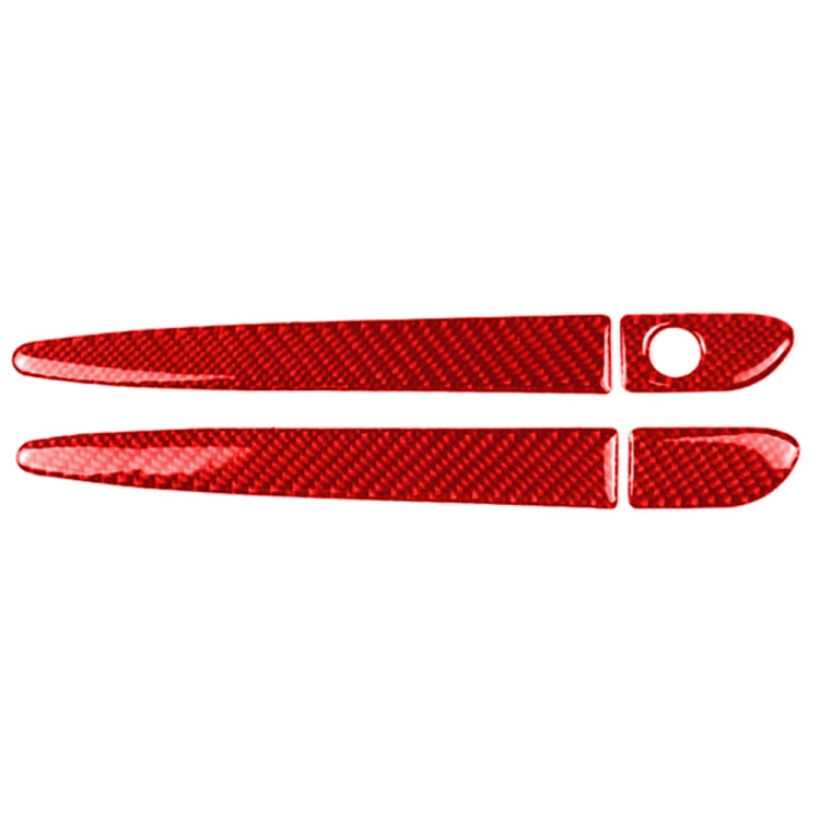 Car Carbon Fiber without Hole Outside Door Handle Decorative Sticker for Mazda CX-5 2017-2018, Left Drive (Red) - Car Interior Mouldings by buy2fix | Online Shopping UK | buy2fix