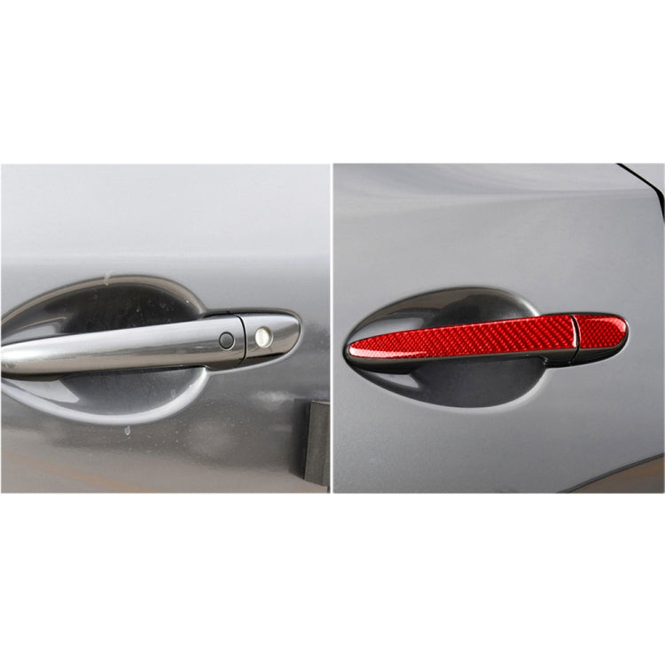 Car Carbon Fiber without Hole Outside Door Handle Decorative Sticker for Mazda CX-5 2017-2018, Left Drive (Red) - Car Interior Mouldings by buy2fix | Online Shopping UK | buy2fix