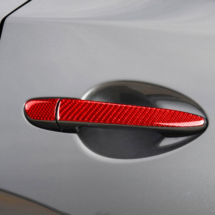 Car Carbon Fiber with Hole Outside Door Handle Decorative Sticker for Mazda CX-5 2017-2018, Right Drive (Red) - Car Interior Mouldings by buy2fix | Online Shopping UK | buy2fix