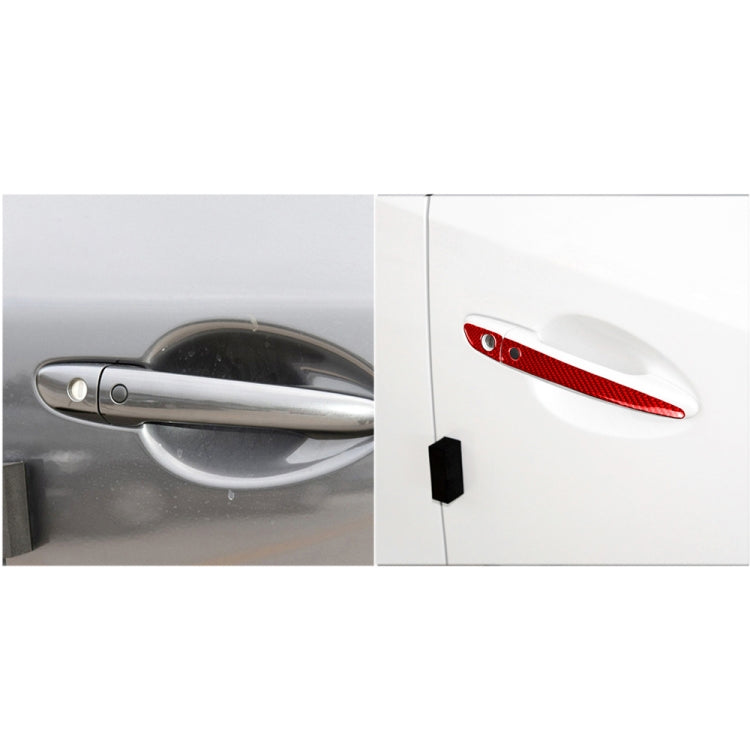 Car Carbon Fiber with Hole Outside Door Handle Decorative Sticker for Mazda CX-5 2017-2018, Right Drive (Red) - Car Interior Mouldings by buy2fix | Online Shopping UK | buy2fix
