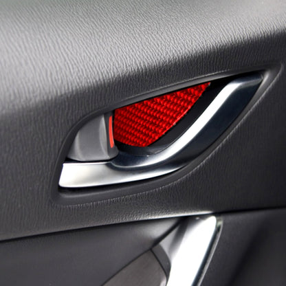 Car Carbon Fiber Inside Door Bowl Decorative Sticker for Mazda CX-5 2013-2018, Left and Right Drive(Red) - Car Interior Mouldings by buy2fix | Online Shopping UK | buy2fix