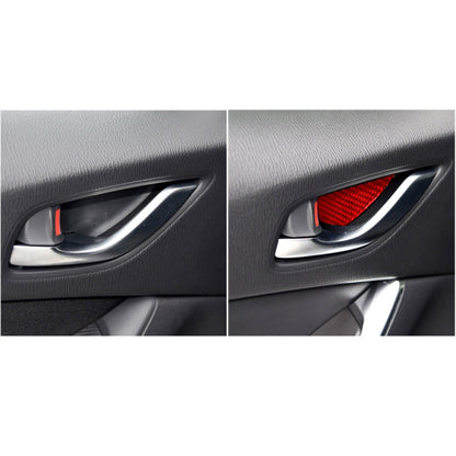 Car Carbon Fiber Inside Door Bowl Decorative Sticker for Mazda CX-5 2013-2018, Left and Right Drive(Red) - Car Interior Mouldings by buy2fix | Online Shopping UK | buy2fix