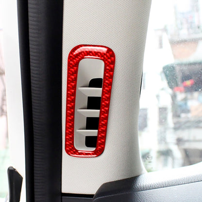 Car Carbon Fiber A-pillar Air Outlet Decorative Sticker for Mazda CX-5 2017-2018, Left and Right Drive (Red) - Car Interior Mouldings by buy2fix | Online Shopping UK | buy2fix