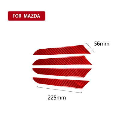 Car Carbon Fiber Door Panel Decorative Sticker for Mazda CX-5 2017-2018, Left and Right Drive (Red) - Car Interior Mouldings by buy2fix | Online Shopping UK | buy2fix