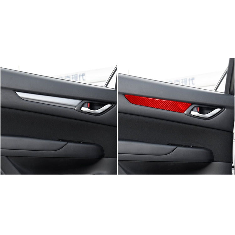 Car Carbon Fiber Door Panel Decorative Sticker for Mazda CX-5 2017-2018, Left and Right Drive (Red) - Car Interior Mouldings by buy2fix | Online Shopping UK | buy2fix