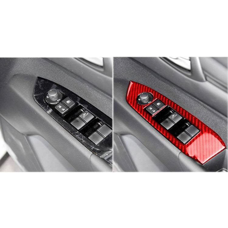 Car Carbon Fiber Window Glass Lift Panel Decorative Sticker for Mazda CX-5 2017-2018, Right Drive (Red) - Car Interior Mouldings by buy2fix | Online Shopping UK | buy2fix