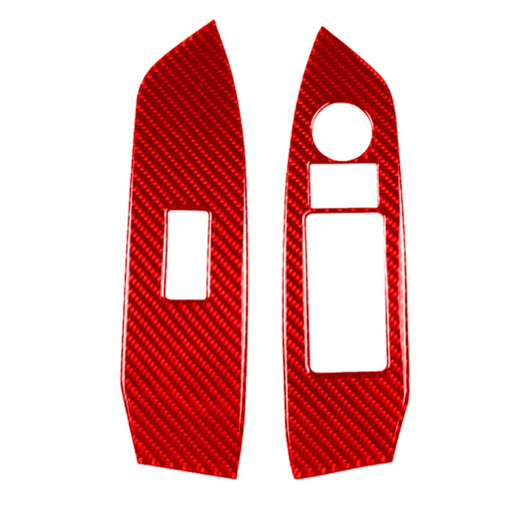 Car Carbon Fiber Window Glass Lift Panel Decorative Sticker for Mazda CX-5 2017-2018, Left Drive (Red) - Car Interior Mouldings by buy2fix | Online Shopping UK | buy2fix