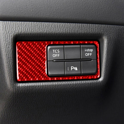 Car Carbon Fiber Headlight Decorative Sticker for Mazda CX-5 2017-2018, Left and Right Drive (Red) - Car Interior Mouldings by buy2fix | Online Shopping UK | buy2fix