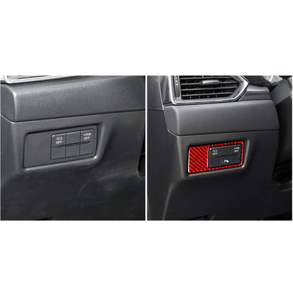Car Carbon Fiber Headlight Decorative Sticker for Mazda CX-5 2017-2018, Left and Right Drive (Red) - Car Interior Mouldings by buy2fix | Online Shopping UK | buy2fix