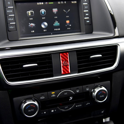 Car Carbon Fiber Warning Light Decorative Sticker for Mazda CX-5 2017-2018, Left and Right Drive (Red) - Car Interior Mouldings by buy2fix | Online Shopping UK | buy2fix