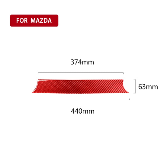 Car Carbon Fiber Dashboard Panel Decorative Sticker for Mazda CX-5 2017-2018, Left and Right Drive (Red) - Car Interior Mouldings by buy2fix | Online Shopping UK | buy2fix