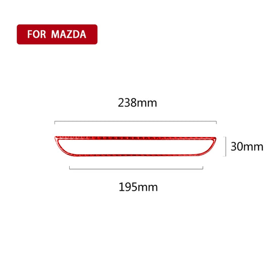 Car Carbon Fiber Central Control Panel Decorative Sticker for Mazda CX-5 2017-2018, Left and Right Drive (Red) - Car Interior Mouldings by buy2fix | Online Shopping UK | buy2fix
