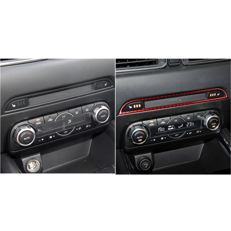 Car Carbon Fiber Central Control Panel Decorative Sticker for Mazda CX-5 2017-2018, Left and Right Drive (Red) - Car Interior Mouldings by buy2fix | Online Shopping UK | buy2fix
