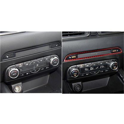 Car Carbon Fiber Central Control Panel Decorative Sticker for Mazda CX-5 2017-2018, Left and Right Drive (Red) - Car Interior Mouldings by buy2fix | Online Shopping UK | buy2fix