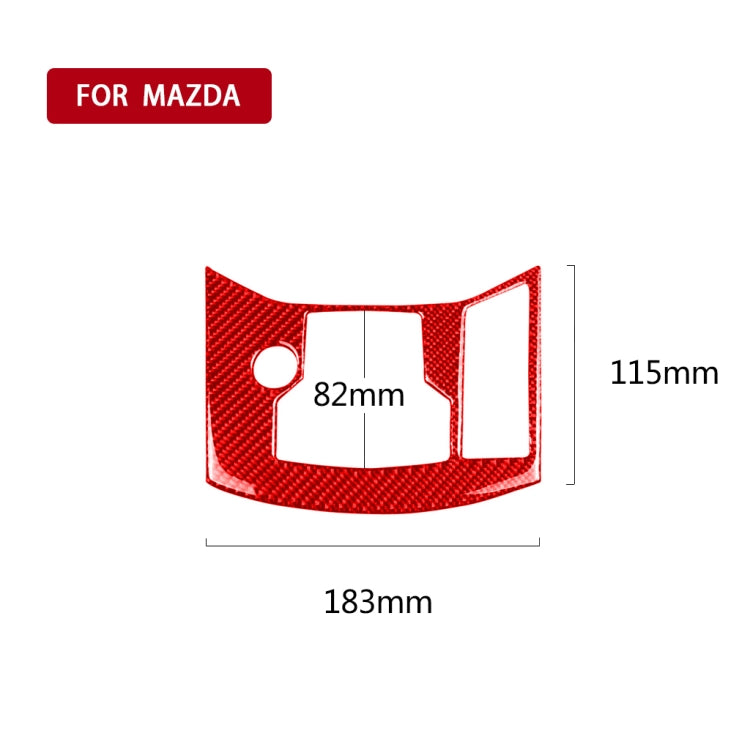 Car Carbon Fiber Handbrake Panel Decorative Sticker for Mazda CX-5 2017-2018, Right Drive (Red) - Car Interior Mouldings by buy2fix | Online Shopping UK | buy2fix