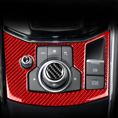 Car Carbon Fiber Handbrake Panel Decorative Sticker for Mazda CX-5 2017-2018, Right Drive (Red) - Car Interior Mouldings by buy2fix | Online Shopping UK | buy2fix