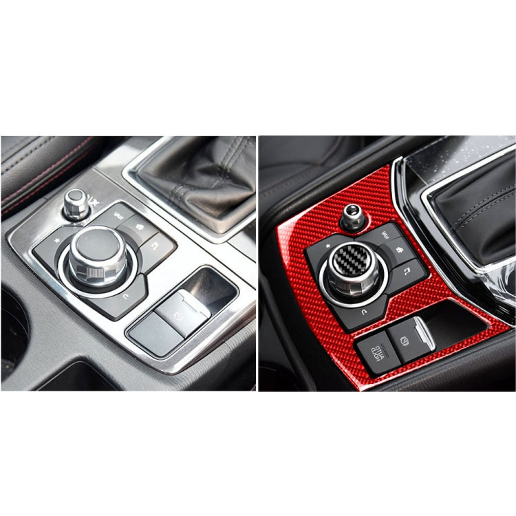 Car Carbon Fiber Handbrake Panel Decorative Sticker for Mazda CX-5 2017-2018, Right Drive (Red) - Car Interior Mouldings by buy2fix | Online Shopping UK | buy2fix