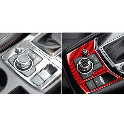 Car Carbon Fiber Handbrake Panel Decorative Sticker for Mazda CX-5 2017-2018, Right Drive (Red) - Car Interior Mouldings by buy2fix | Online Shopping UK | buy2fix