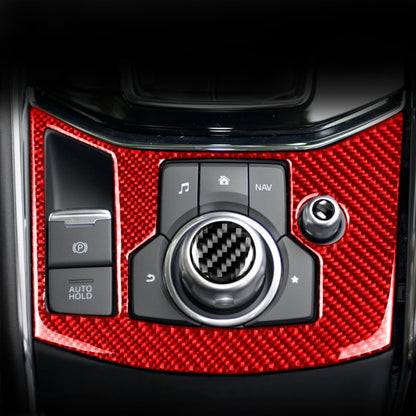Car Carbon Fiber Handbrake Panel Decorative Sticker for Mazda CX-5 2017-2018, Left Drive (Red) - Car Interior Mouldings by buy2fix | Online Shopping UK | buy2fix