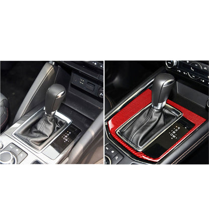 Car Carbon Fiber Gear Panel Decorative Sticker for Mazda CX-5 2017-2018, Right Drive (Red) - Car Interior Mouldings by buy2fix | Online Shopping UK | buy2fix