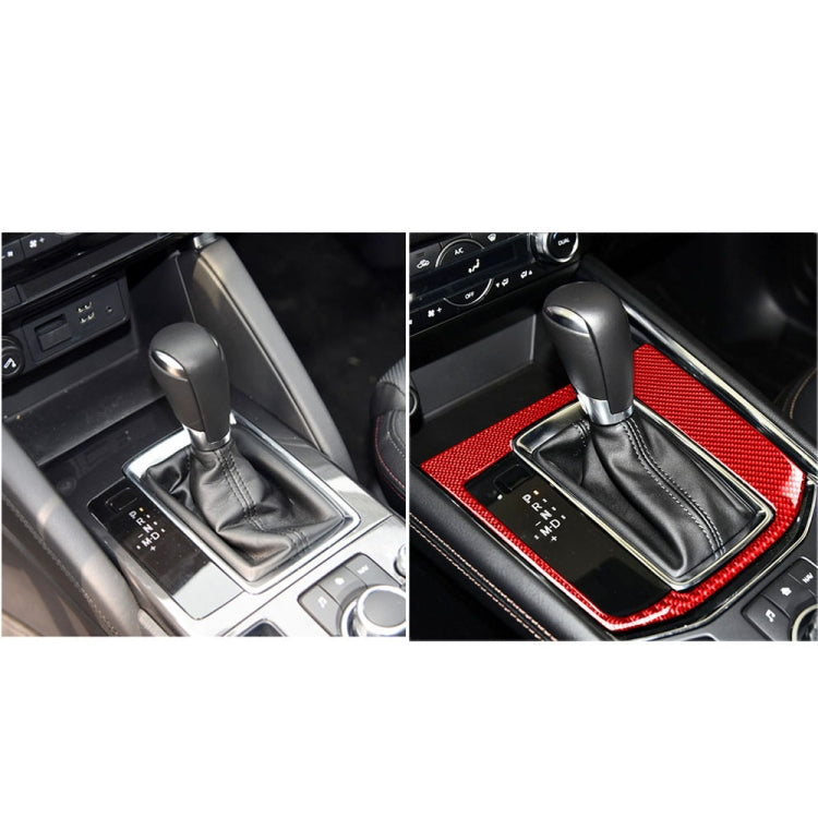 Car Carbon Fiber Gear Panel Decorative Sticker for Mazda CX-5 2017-2018, Left Drive (Red) - Car Interior Mouldings by buy2fix | Online Shopping UK | buy2fix