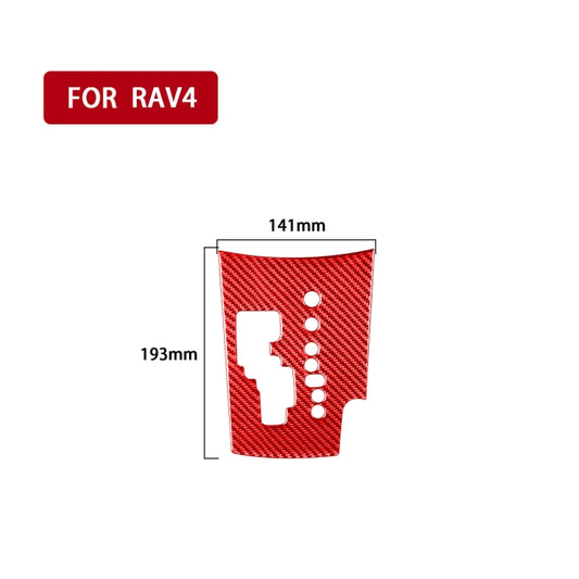 Car Carbon Fiber Gear Panel Decorative Sticker for Toyota RAV4 2006-2013, Right Drive (Red) - Car Interior Mouldings by buy2fix | Online Shopping UK | buy2fix