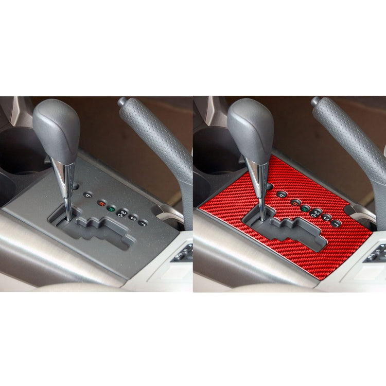Car Carbon Fiber Gear Panel Decorative Sticker for Toyota RAV4 2006-2013, Right Drive (Red) - Car Interior Mouldings by buy2fix | Online Shopping UK | buy2fix