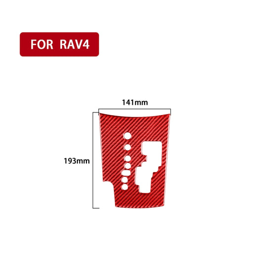 Car Carbon Fiber Gear Panel Decorative Sticker for Toyota RAV4 2006-2013, Left Drive (Red) - Car Interior Mouldings by buy2fix | Online Shopping UK | buy2fix