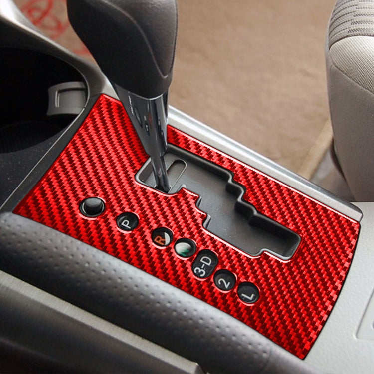 Car Carbon Fiber Gear Panel Decorative Sticker for Toyota RAV4 2006-2013, Left Drive (Red) - Car Interior Mouldings by buy2fix | Online Shopping UK | buy2fix