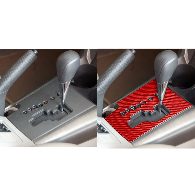 Car Carbon Fiber Gear Panel Decorative Sticker for Toyota RAV4 2006-2013, Left Drive (Red) - Car Interior Mouldings by buy2fix | Online Shopping UK | buy2fix