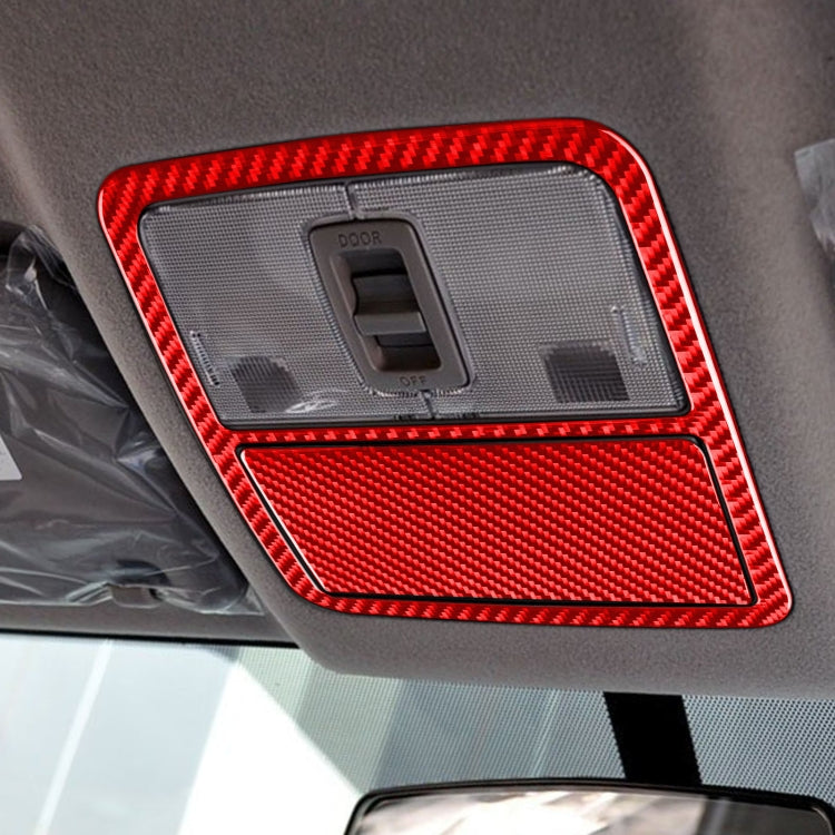 Car Carbon Fiber Front Reading Light Panel Decorative Sticker for Toyota RAV4 2006-2013, Left and Right Drive (Red) - Car Interior Mouldings by buy2fix | Online Shopping UK | buy2fix
