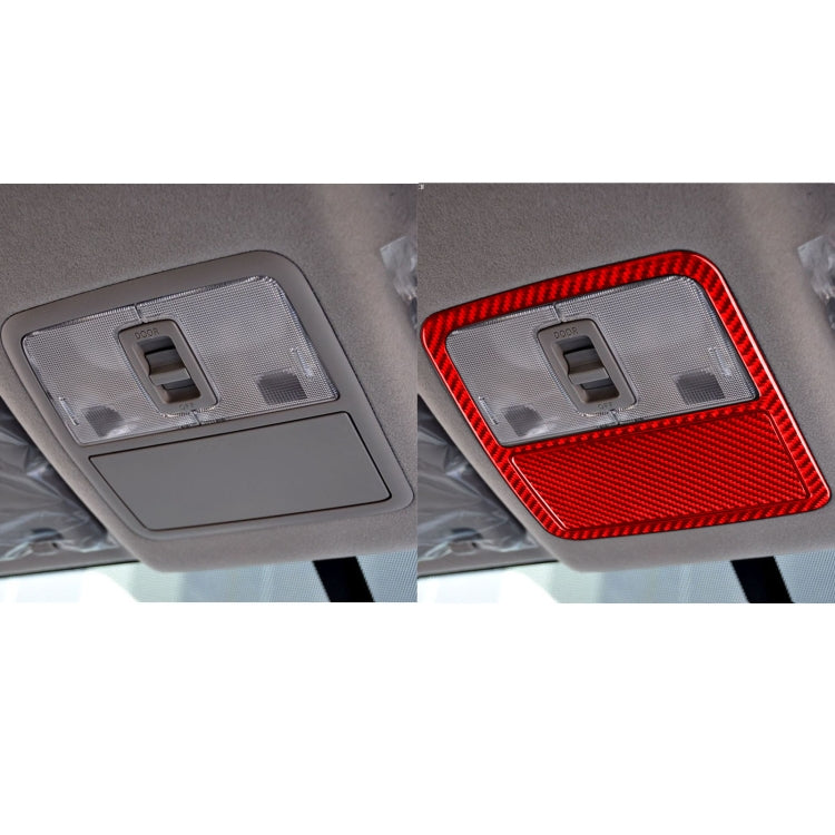 Car Carbon Fiber Front Reading Light Panel Decorative Sticker for Toyota RAV4 2006-2013, Left and Right Drive (Red) - Car Interior Mouldings by buy2fix | Online Shopping UK | buy2fix