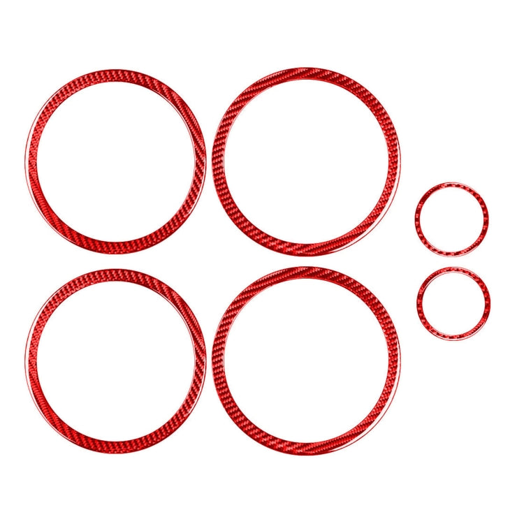 Car Carbon Fiber Door Horn Decorative Sticker for Toyota RAV4 2006-2013, Left and Right Drive (Red) - Car Interior Mouldings by buy2fix | Online Shopping UK | buy2fix