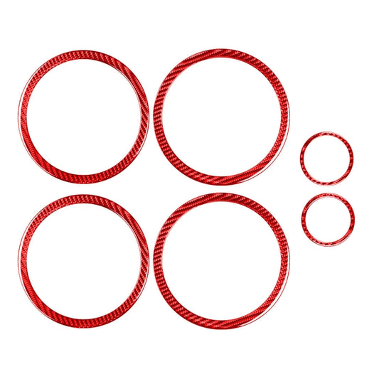 Car Carbon Fiber Door Horn Decorative Sticker for Toyota RAV4 2006-2013, Left and Right Drive (Red) - Car Interior Mouldings by buy2fix | Online Shopping UK | buy2fix
