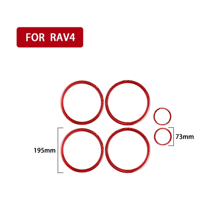 Car Carbon Fiber Door Horn Decorative Sticker for Toyota RAV4 2006-2013, Left and Right Drive (Red) - Car Interior Mouldings by buy2fix | Online Shopping UK | buy2fix