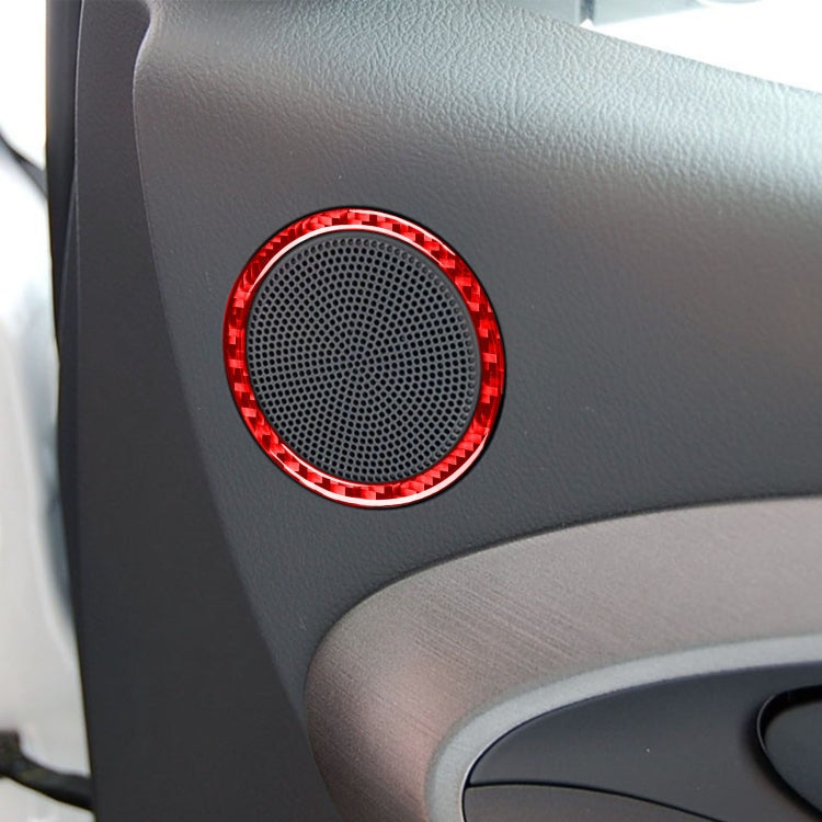 Car Carbon Fiber Door Horn Decorative Sticker for Toyota RAV4 2006-2013, Left and Right Drive (Red) - Car Interior Mouldings by buy2fix | Online Shopping UK | buy2fix