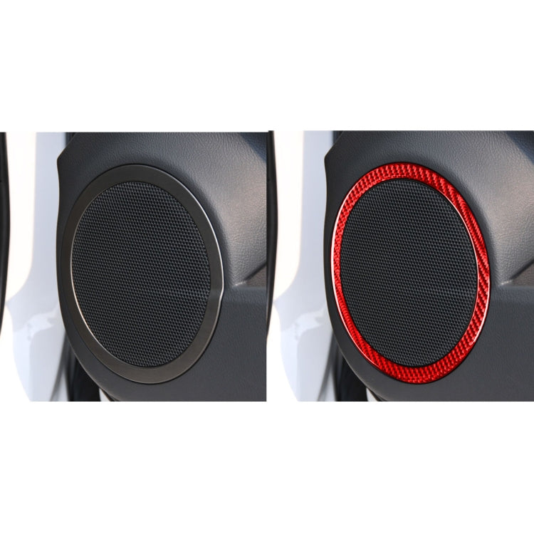 Car Carbon Fiber Door Horn Decorative Sticker for Toyota RAV4 2006-2013, Left and Right Drive (Red) - Car Interior Mouldings by buy2fix | Online Shopping UK | buy2fix
