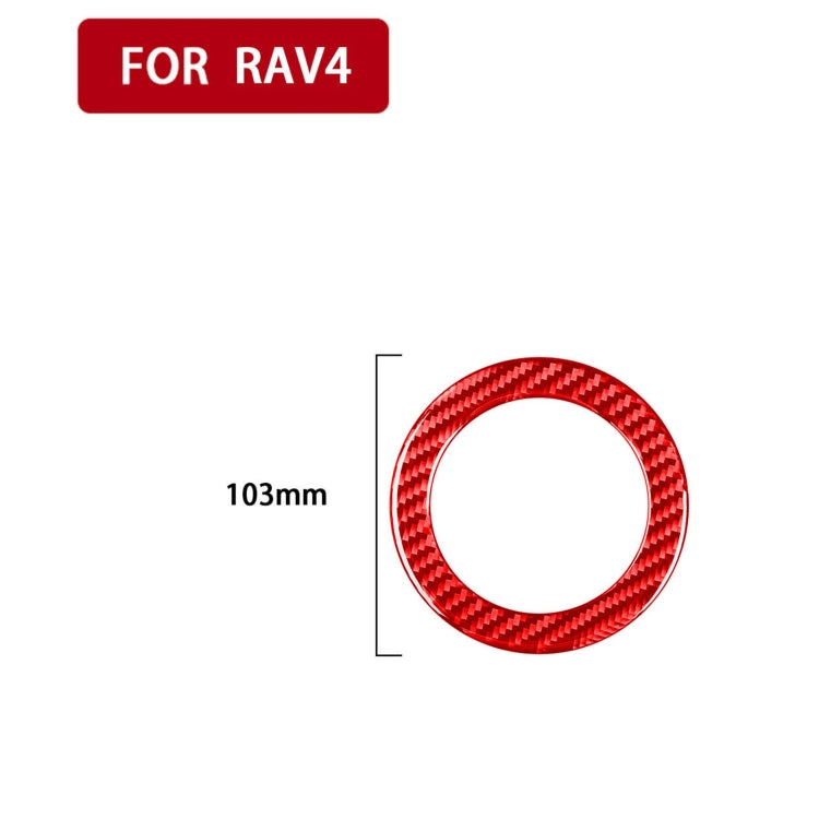 Car Carbon Fiber Steering Wheel Decorative Sticker for Toyota RAV4 2006-2013, Left and Right Drive (Red) - Car Interior Mouldings by buy2fix | Online Shopping UK | buy2fix