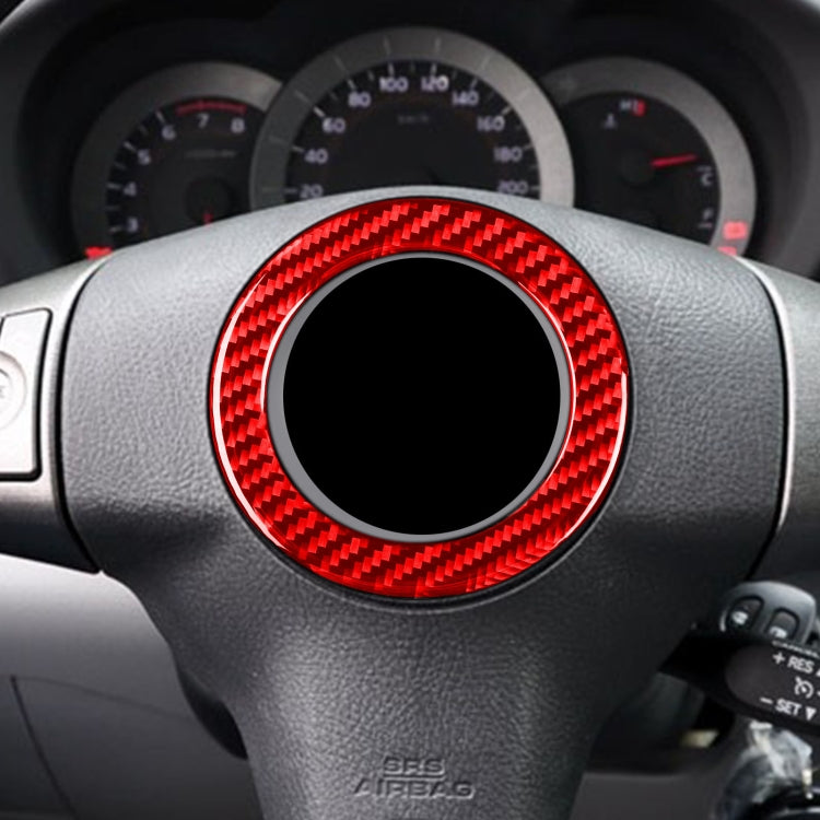 Car Carbon Fiber Steering Wheel Decorative Sticker for Toyota RAV4 2006-2013, Left and Right Drive (Red) - Car Interior Mouldings by buy2fix | Online Shopping UK | buy2fix
