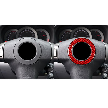 Car Carbon Fiber Steering Wheel Decorative Sticker for Toyota RAV4 2006-2013, Left and Right Drive (Red) - Car Interior Mouldings by buy2fix | Online Shopping UK | buy2fix