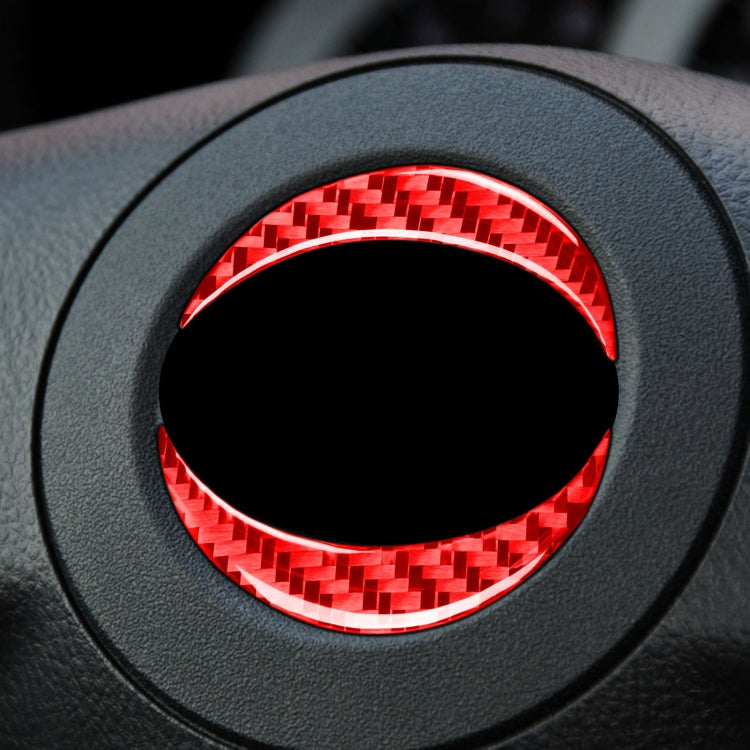 Car Carbon Fiber Steering Wheel Logo Decorative Sticker for Toyota RAV4 2006-2013, Left and Right Drive (Red) - Car Interior Mouldings by buy2fix | Online Shopping UK | buy2fix