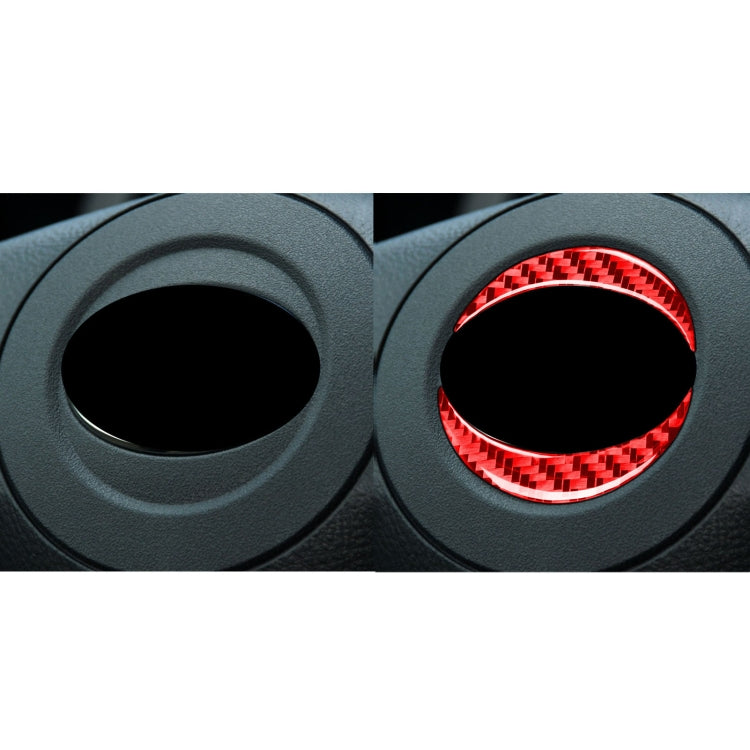 Car Carbon Fiber Steering Wheel Logo Decorative Sticker for Toyota RAV4 2006-2013, Left and Right Drive (Red) - Car Interior Mouldings by buy2fix | Online Shopping UK | buy2fix
