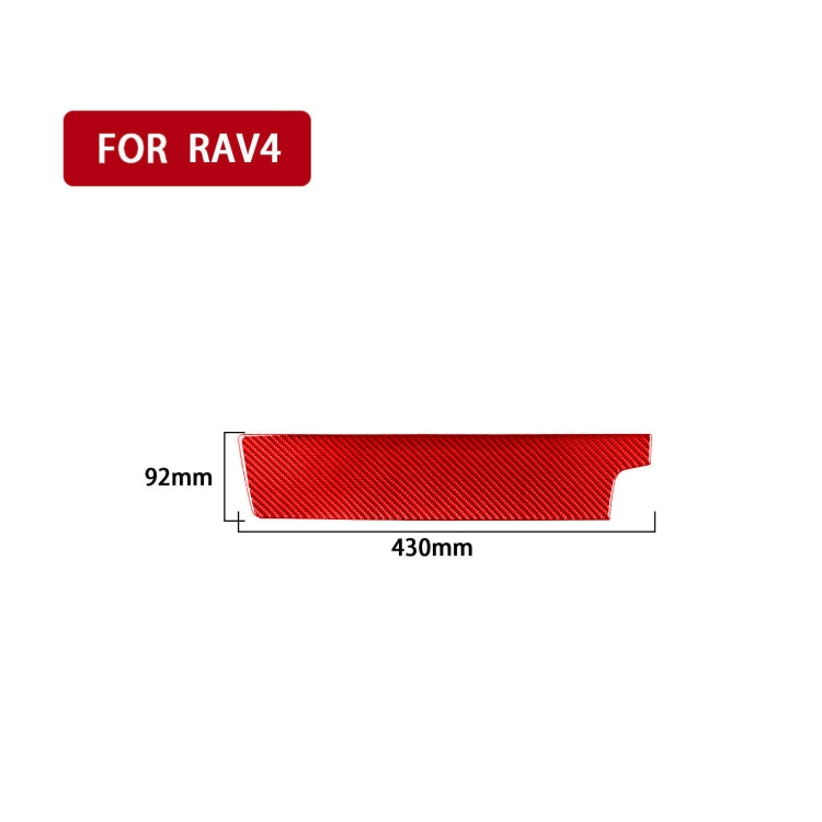 Car Carbon Fiber Passenger Center Control Panel Decorative Sticker for Toyota RAV4 2006-2013, Right Drive (Red) - Car Interior Mouldings by buy2fix | Online Shopping UK | buy2fix